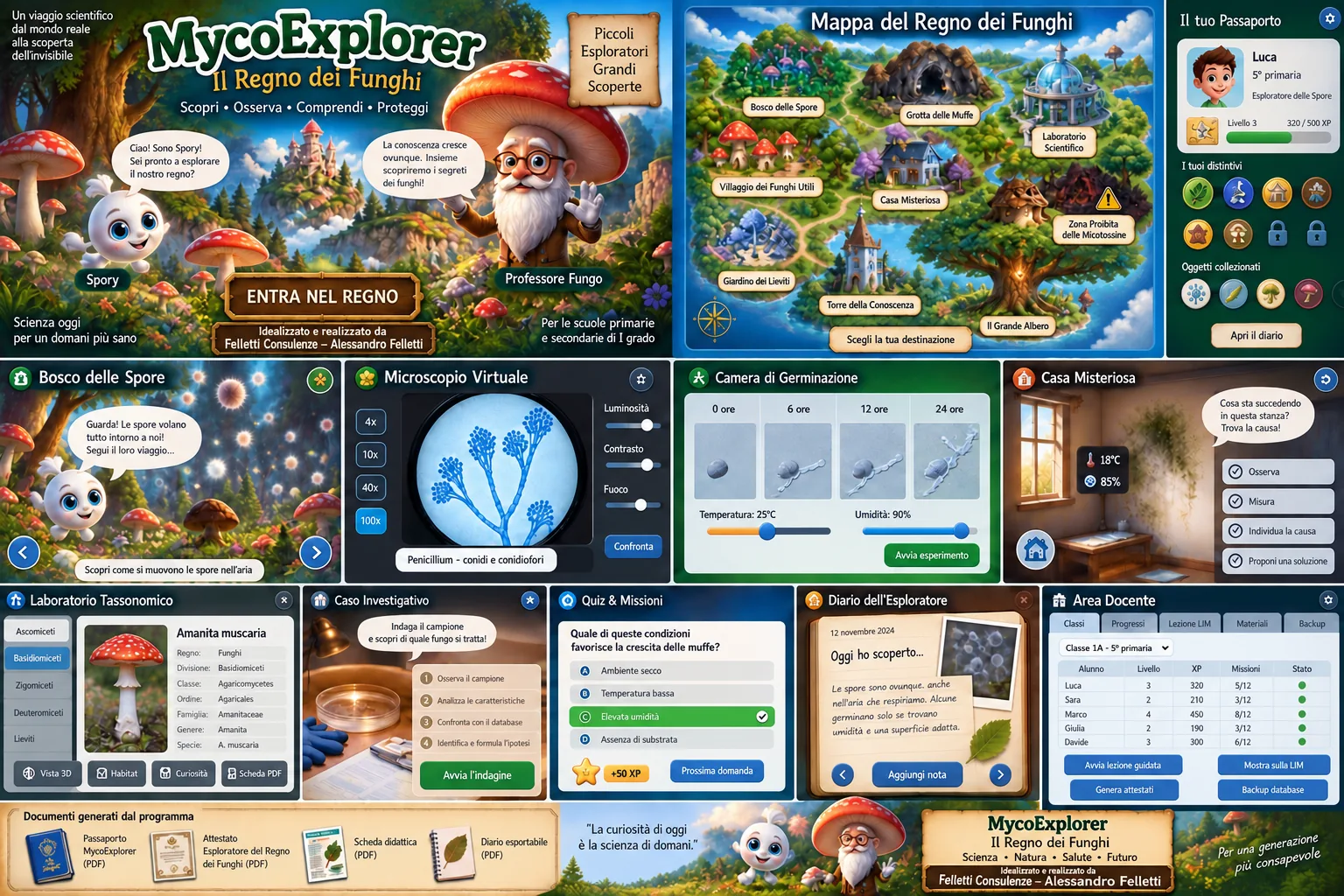 MycoExplorer Il Regno dei Funghi, percorso scientifico per scuola primaria e secondaria di primo grado