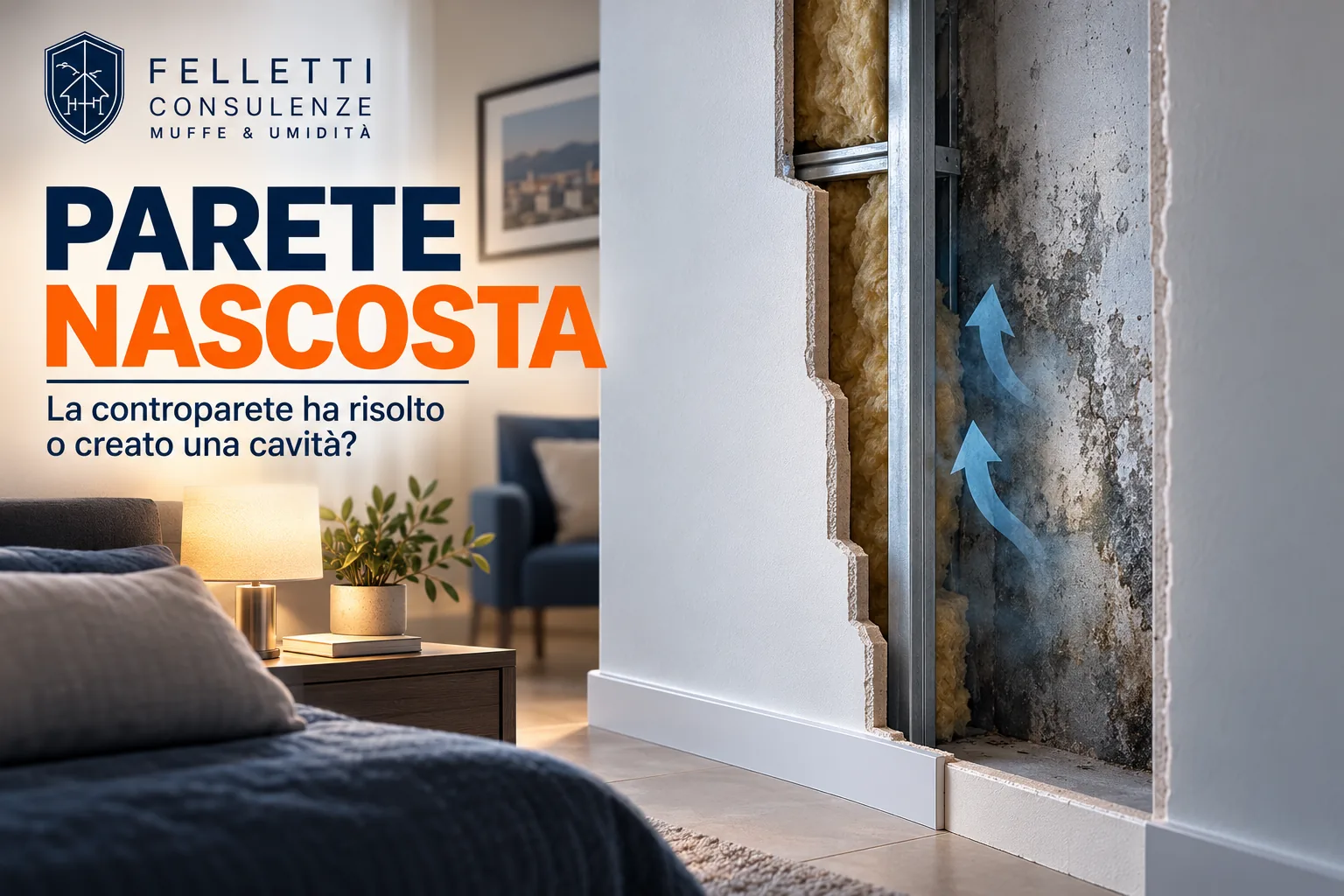 La controparete ha nascosto la parete fredda: ha risolto il problema o creato una cavità non controllabile?